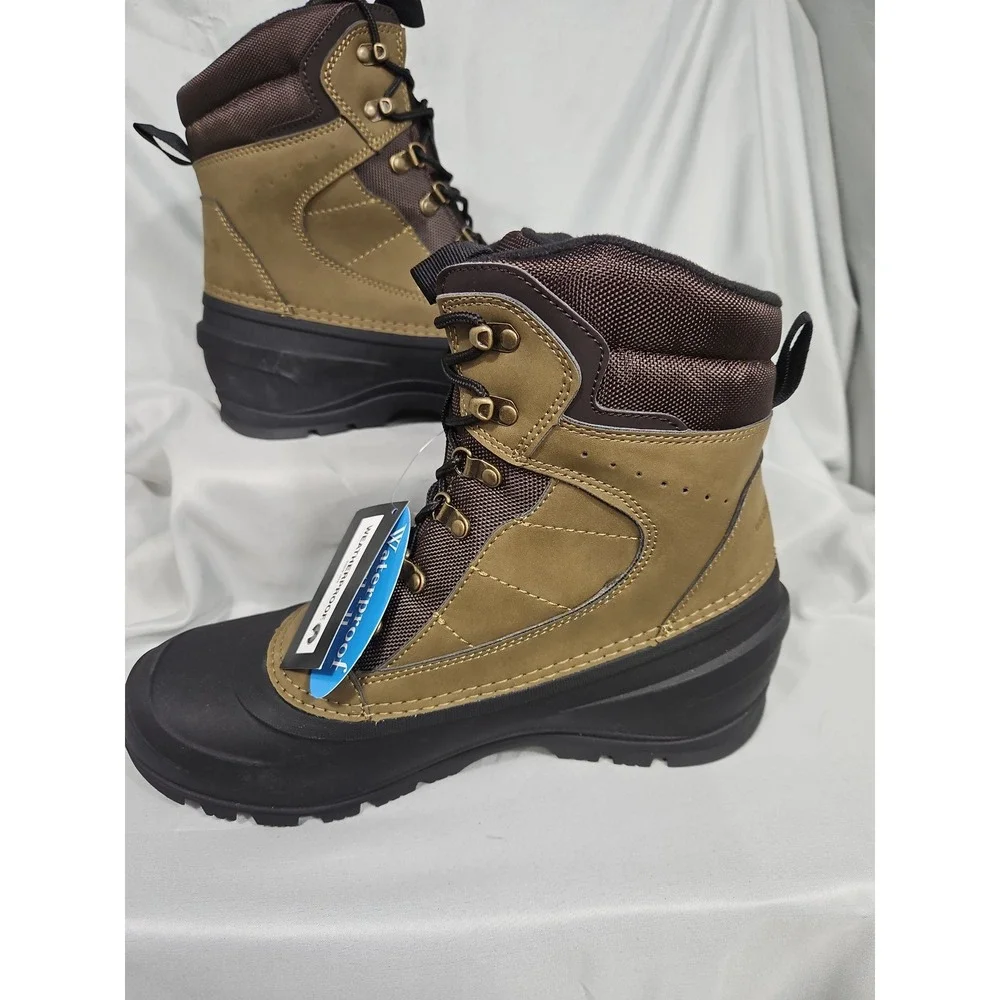 Weatherproof Blake Mens 11 Olive Brown Waterproof 3M Thinsulate Winter Boots NEW